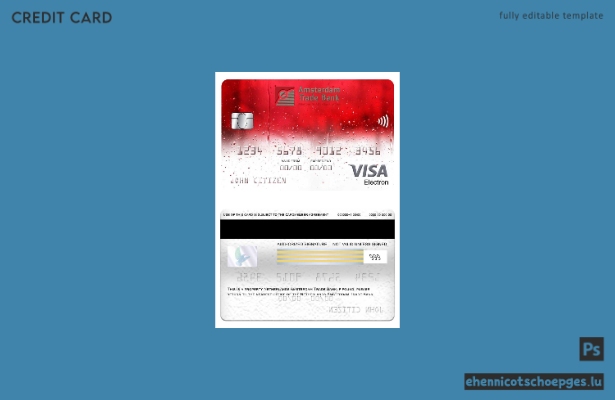 Niederlande Amsterdam Trade Bank Visa Electron Karte Beispielvorschau